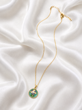 Floral Enamel Pendant Necklace