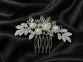 Luxury Crystal Floral Hair Comb Clip – Elegant Bridal & Party Hair Accessory