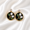 Floral Enamel Earrings