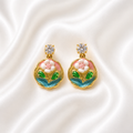 Floral Enamel Earrings