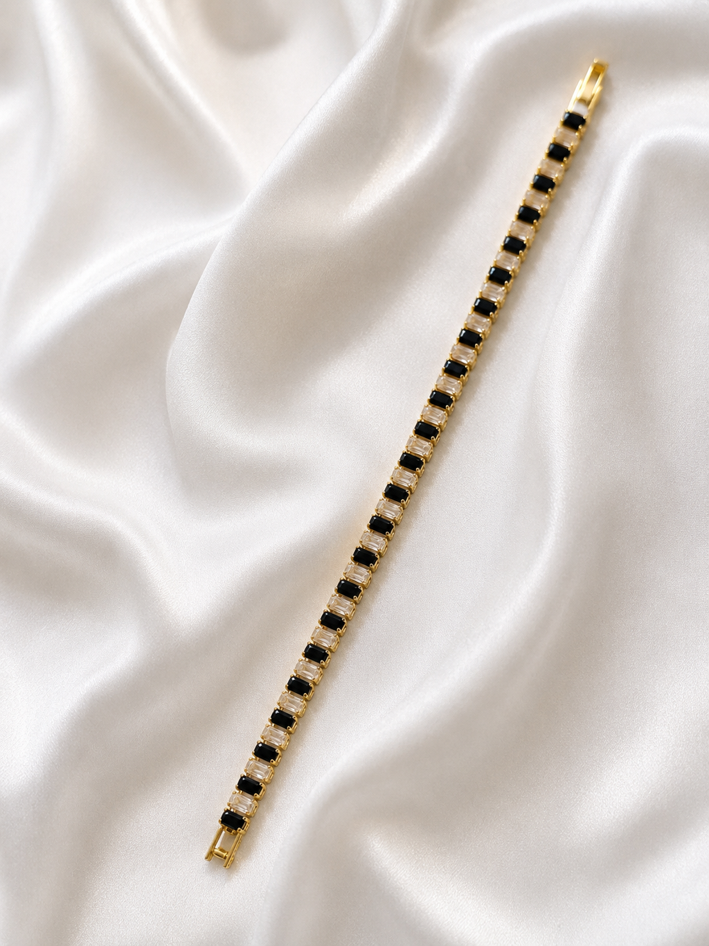 Baguette Tennis Bracelet – Gold Plated