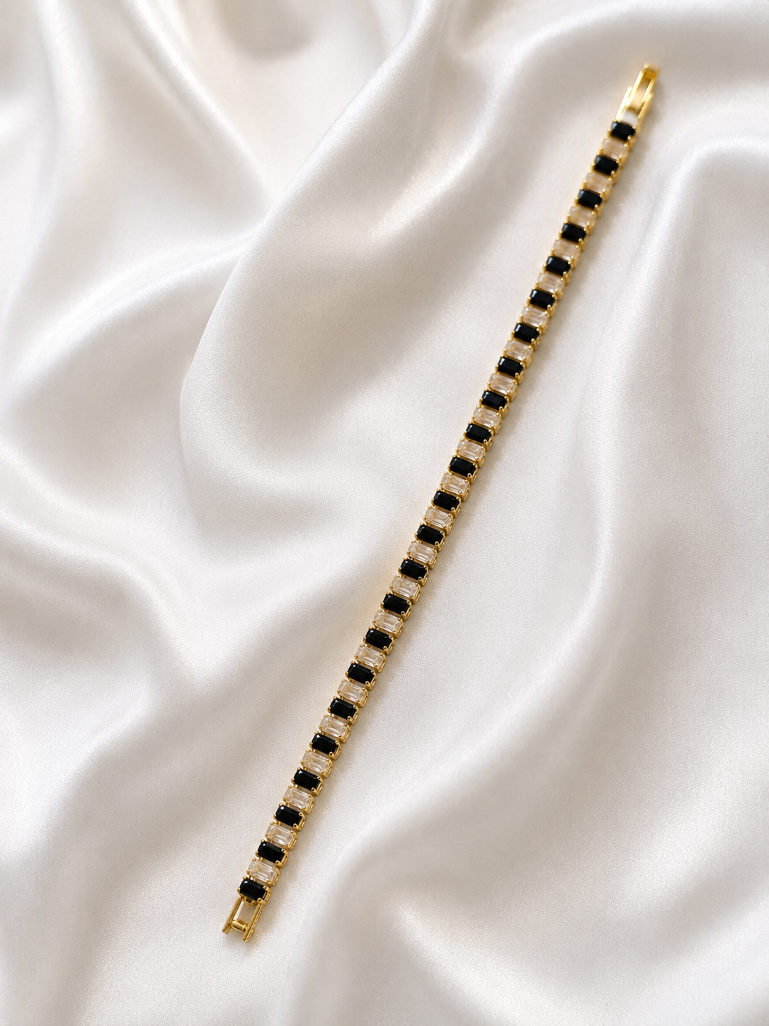 Baguette Tennis Bracelet – Gold Plated
