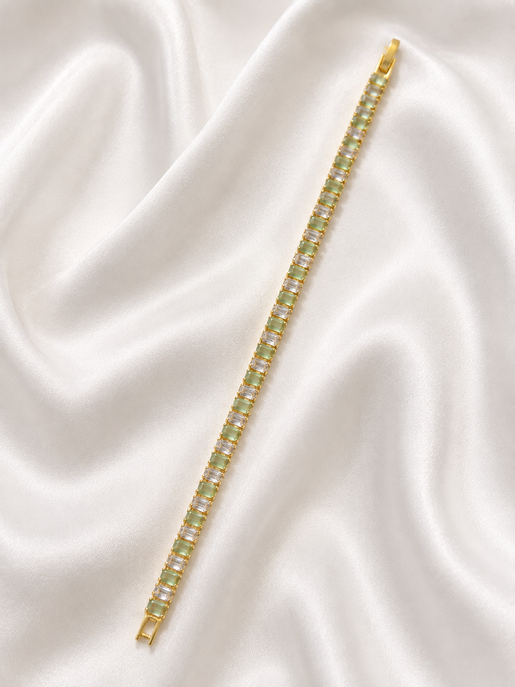 Baguette Tennis Bracelet – Gold Plated