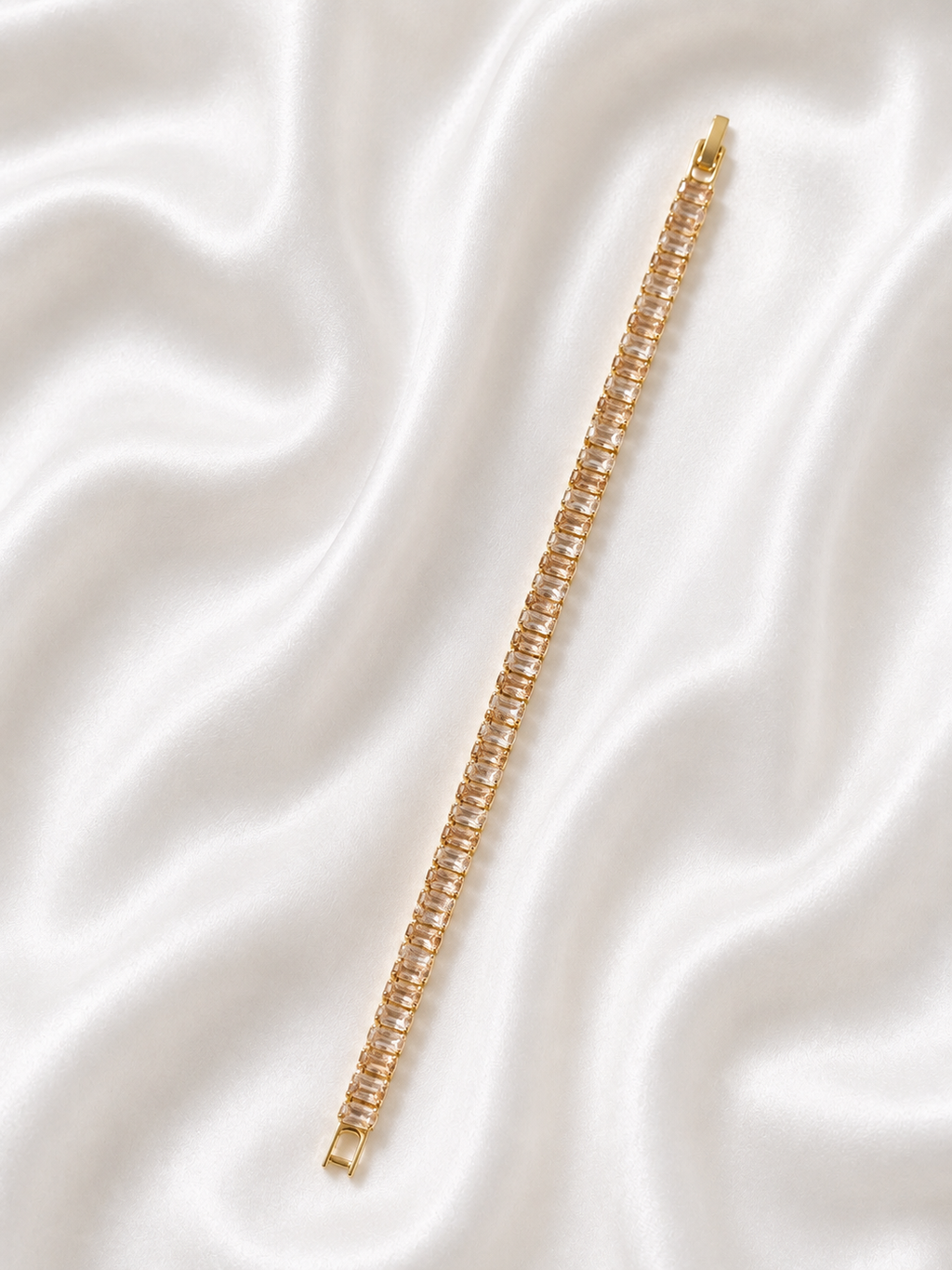 Baguette Tennis Bracelet – Gold Plated