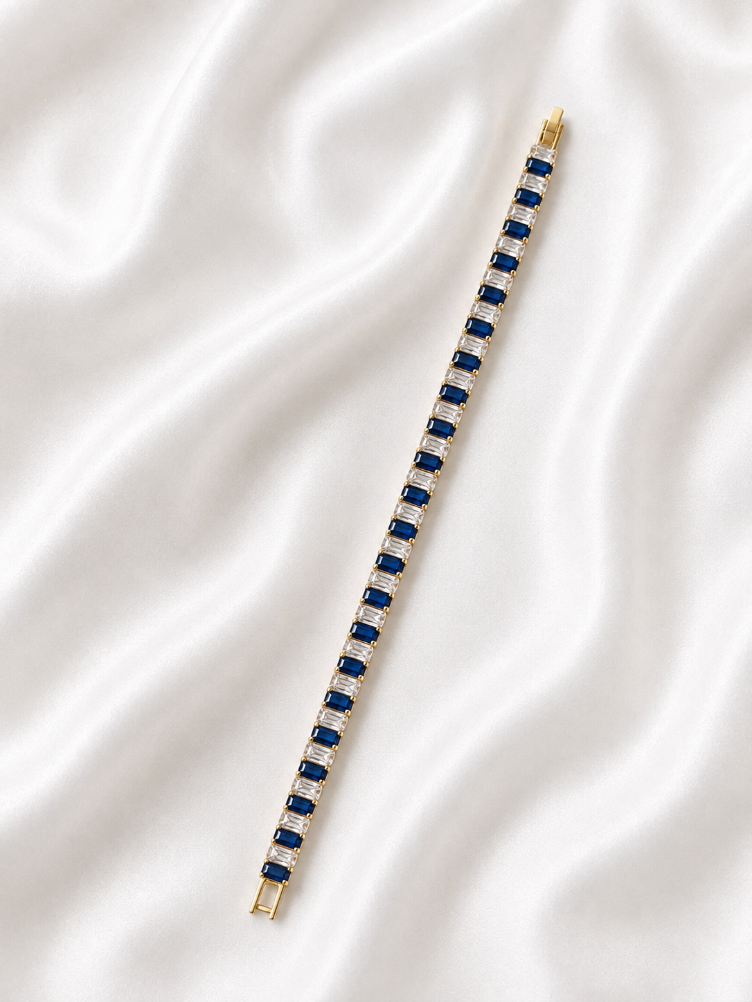 Baguette Tennis Bracelet – Gold Plated
