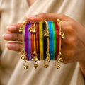 Trending Jelly Bangles Chooriyan Complete Set with Ghungroo - Multi Color