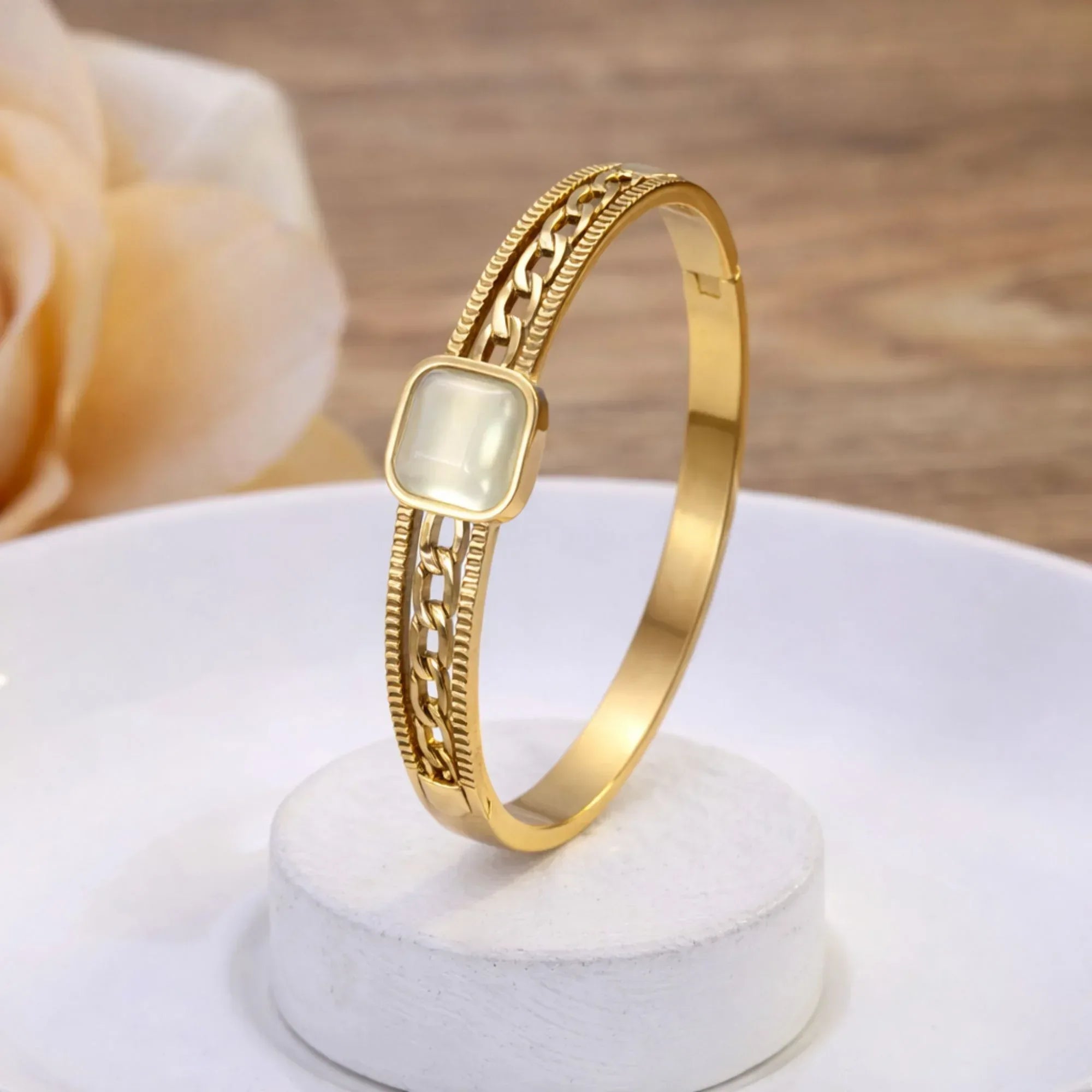 Leon Bangle Kara Bracelet Stainless Steel