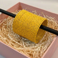 Royal Dot Yellow Velvet Bangles Set for Women (Per Dozen)