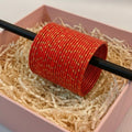 Royal Dot Red Velvet Bangles Set for Women (Per Dozen)