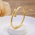 Plain Screw Bangle Kara Bracelet Stainless Steel