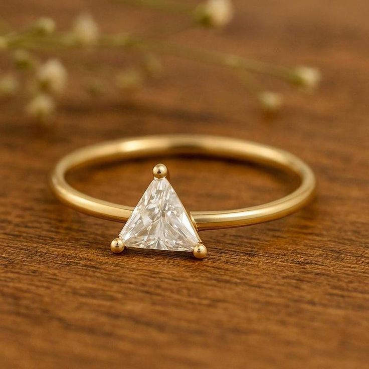 Trillion Cut Statement Rings