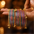 Trending Kashmiri Chooriyan Complete Set with Ghungroo - Multi Color