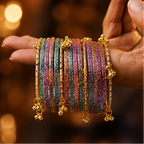 Trending Kashmiri Chooriyan Complete Set with Ghungroo - Multi Color