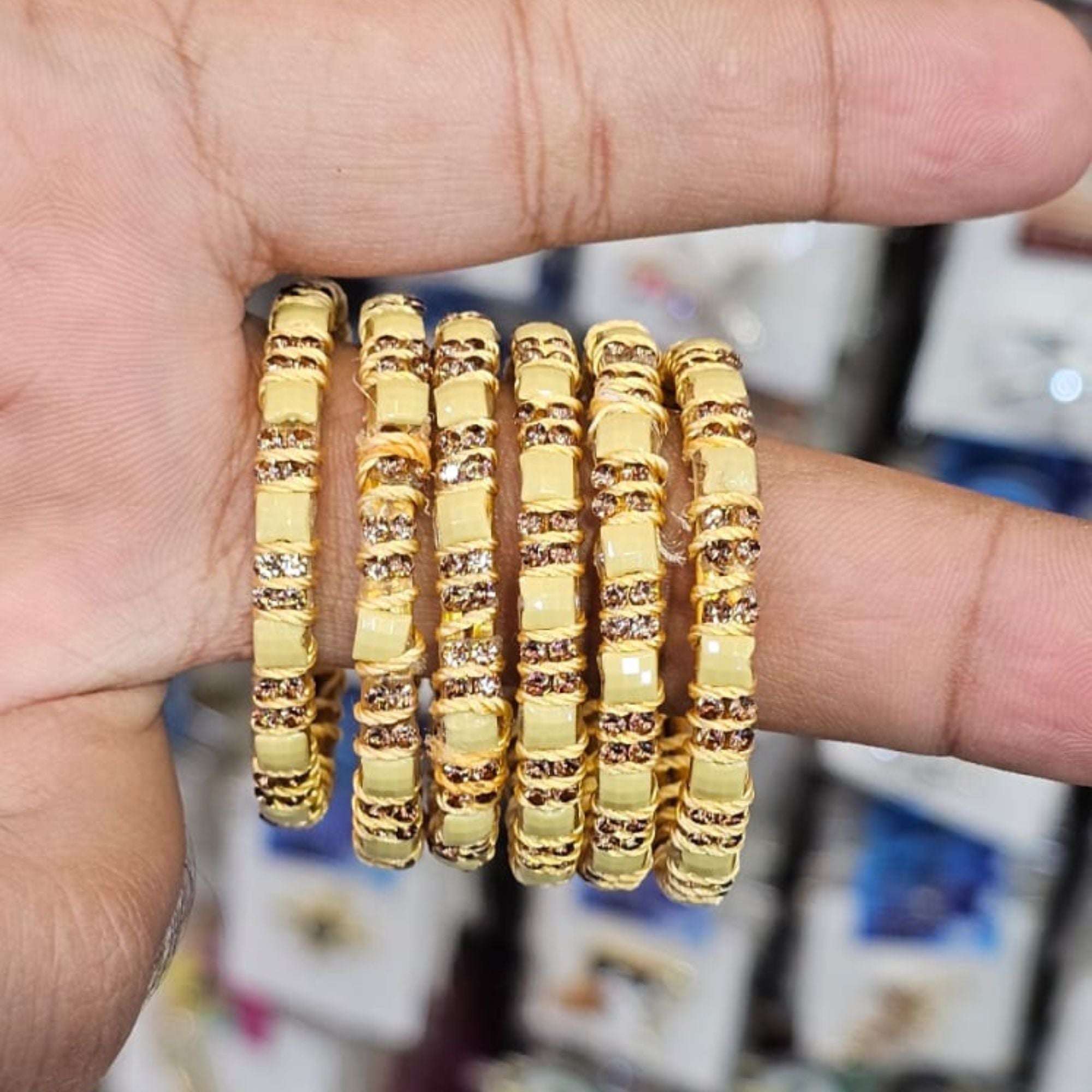 Golden Yellow Kids Bangles Set