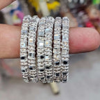 Silver Sparkle Kids Bangles Set