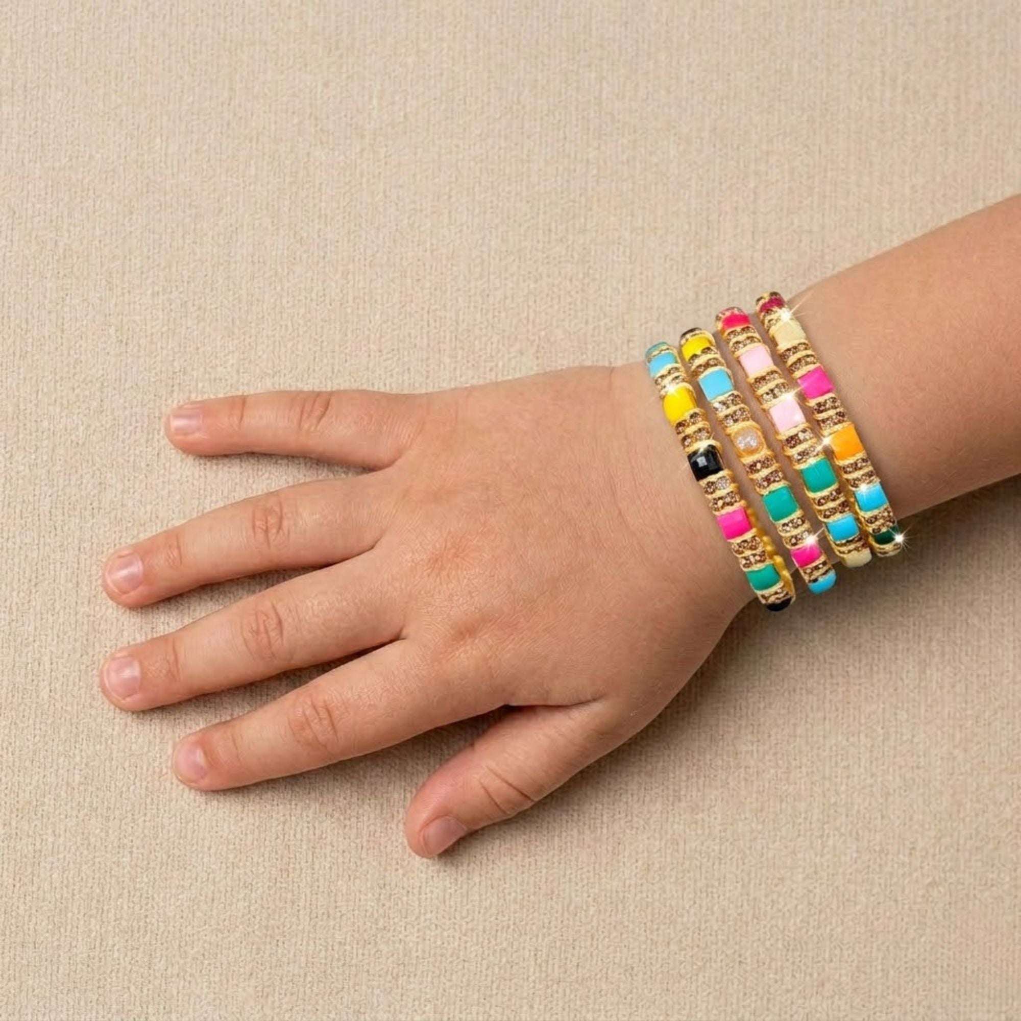 Rainbow Candy Kids Bangles Set – Multicolor